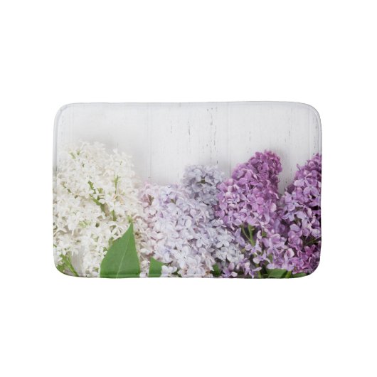 Lilac Spring Bath Mat | Floral Memory Foam Rug バスマット (正面)