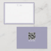 Lilac three Border Monogram Note Card ノートカード (正面/裏面)