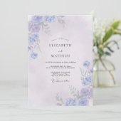 Lilac Tranquil Spring Wedding 招待状 (スタンド正面)