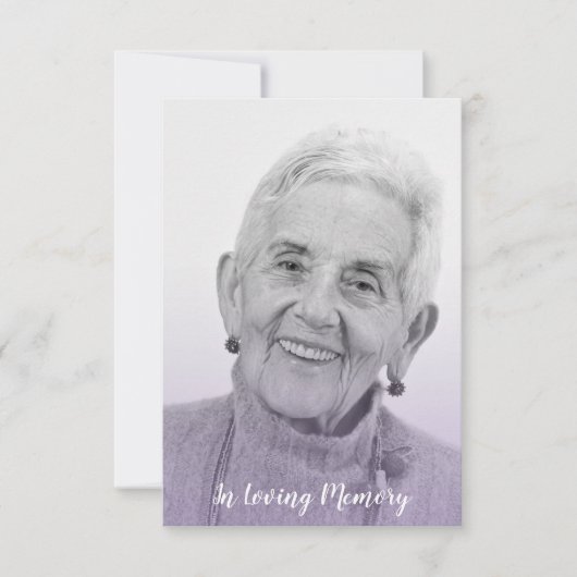 Lilac Trendy Transparency Effect Funeral Dear Ones (正面)