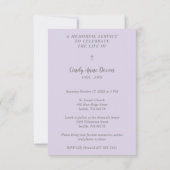 Lilac Trendy Transparency Effect Funeral Dear Ones (裏面)