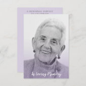 Lilac Trendy Transparency Effect Funeral Dear Ones (正面/裏面)