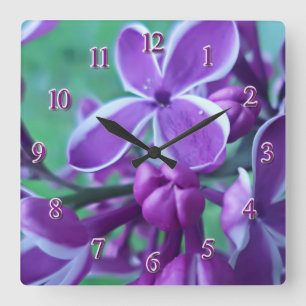 Lilac variety of colors  スクエア壁時計