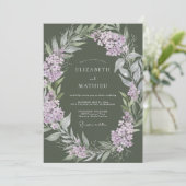 Lilac Verdant Flourish Wedding 招待状 (スタンド正面)