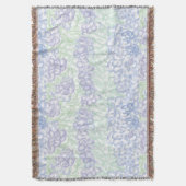 Lilac Watercolor Design スローブランケット (正面縦)