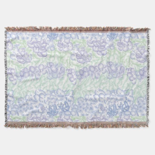 Lilac Watercolor Design スローブランケット (正面)
