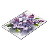 Lilac - Watercolor flowers ノートブック (左側)