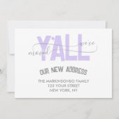 Lilac We Moved Y'all Moving Announcement 招待状 (正面)