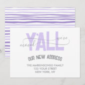 Lilac We Moved Y'all Moving Announcement 招待状 (正面/裏面)