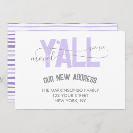 Lilac We Moved Y'all Moving Announcement 招待状