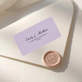Lilac Wedding Return Address Label ラベル