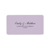 Lilac Wedding Return Address Label ラベル (正面)
