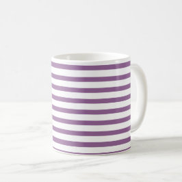 lilac & white stripes – lila-weiß gestreift コーヒーマグカップ