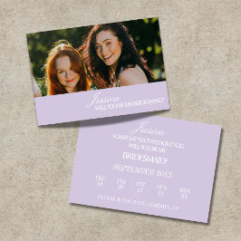 Lilac Will You Be My Bridesmaid Proposal Card 招待状
