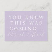 Lilac Will You Be My Bridesmaid Proposal Card 招待状 (正面)