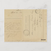 Lilacsテーブル番号にパリはがき鳥 ポストカード (裏面)