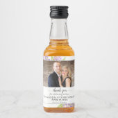 Lilacs素朴フローラ結婚の感謝の写真 リキュールボトルラベル (正面)