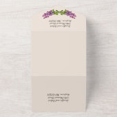 Lilacs and Cream All in One Wedding Invite オールインワン招待状 (外側)