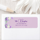 Lilacs and Lavender Return Address Label ラベル (インサイチュ)