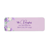Lilacs and Lavender Return Address Label ラベル (正面)