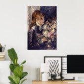 Lilacs by Pierreルノアールの女性 ポスター (ホームオフィス)