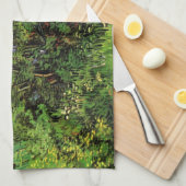 Lilacs by Vincent vanゴッホ、ヴィンテージガーデンフラワー キッチンタオル (四つ折り)