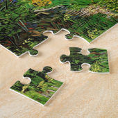 Lilacs by Vincent vanゴッホ、ヴィンテージガーデンフラワー ジグソーパズル (側面)