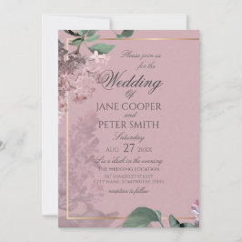 Lilacs floral Wedding Invitation 招待状