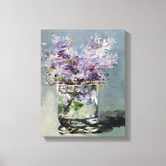 Lilacs in a glass by Edouard Manet キャンバスプリント (正面)