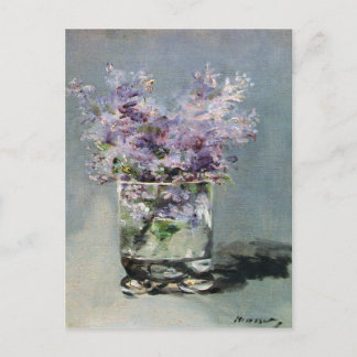 Lilacs in a glass by Edouard Manet ポストカード