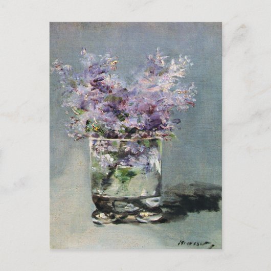 Lilacs in a glass by Edouard Manet ポストカード (正面)