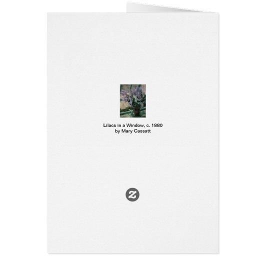 Lilacs in a window by Mary Cassatt, Lilacs in a Wi (裏面)