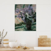 Lilacs in a window by Mary Cassatt, Lilacs in a Wi ポスター (キッチン)