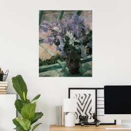 Lilacs in a window by Mary Cassatt, Lilacs in a Wi ポスター