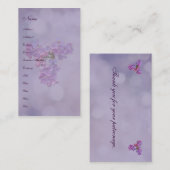 Lilacs in Springtime Business Card 名刺 (正面/裏面)
