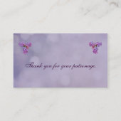 Lilacs in Springtime Business Card 名刺 (裏面)
