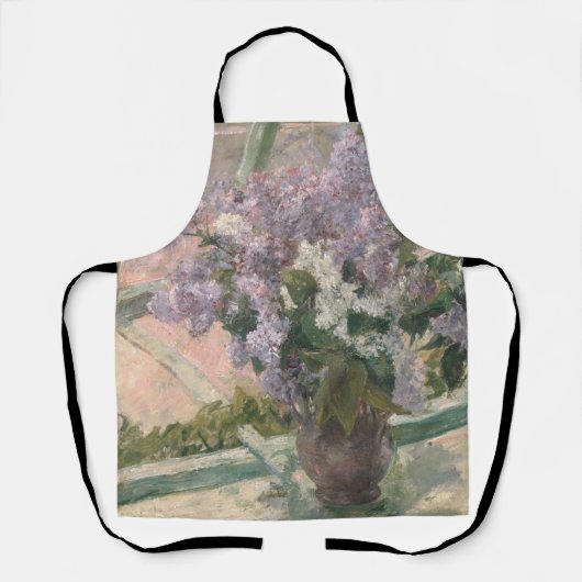 Lilacs in Window by Mary Cassatt American Painter エプロン (正面)