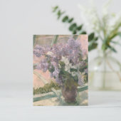 Lilacs in Window by Mary Cassatt American Painter カード (スタンド正面)