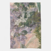 Lilacs in Window by Mary Cassatt American Painter キッチンタオル (縦)