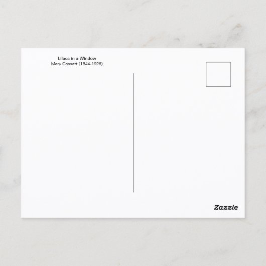 Lilacs in Window Mary Cassatt ポストカード (裏面)