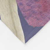 Lilacs on watercolor violet background フリースブランケット (角)