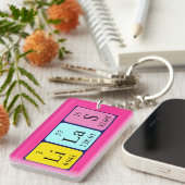 Lilas期別テーブル名キーリング キーホルダー (正面右)