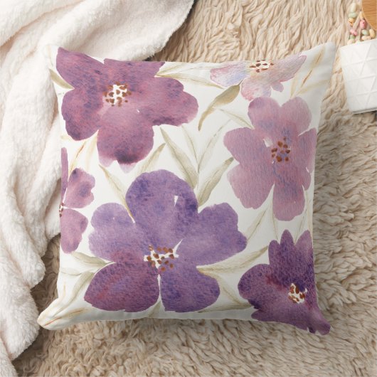 Lilas en acuarela クッション (ブランケット)
