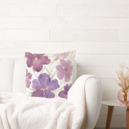 Lilas en acuarela クッション