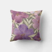 Lilas en acuarela fondo verde クッション (裏面)