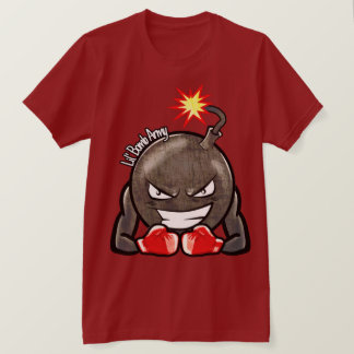 LilBombArmyブラシアメタルTシャツマルーン Tシャツ