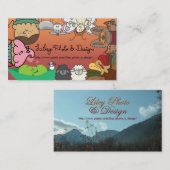 Lileyの写真及びデザインの名刺 名刺 (正面/裏面)