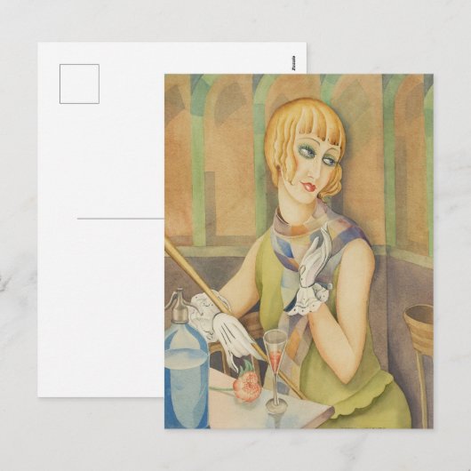 Lili Elbe - Gerda Wegener シーズンポストカード (正面/裏面)