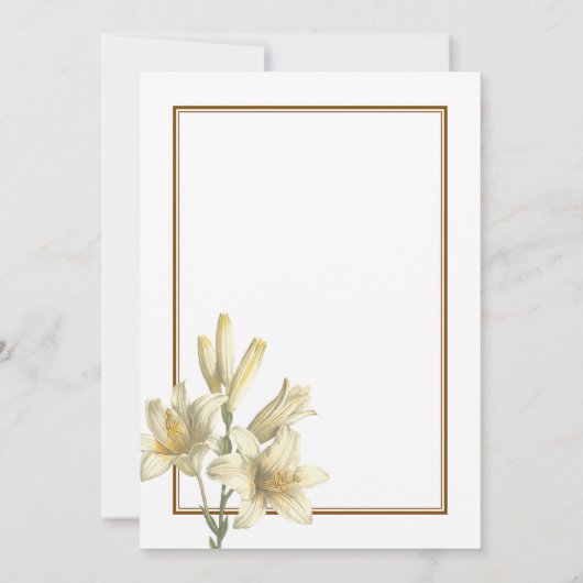 Liliesの死別を考える感謝の意 招待状 (裏面)