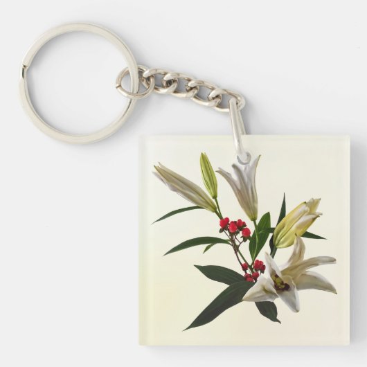 Lilies and Berries キーホルダー (正面)